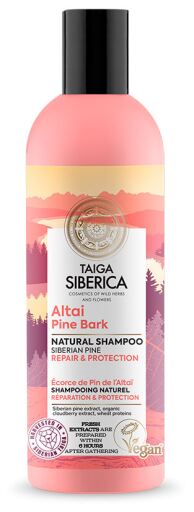 Natura Siberica Taiga Shampoo Reparador e Prote&ccedil;&atilde;o de Casca de Pinheiro Altai 270 ml