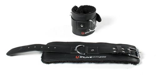 Tornozeleira de Couro Preto