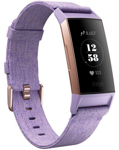 Pulseira de atividade f&iacute;sica de tecido lavanda Charge 3
