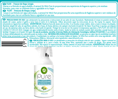 Spray purificador de ar puro frescor para flores de roupas limpas 250 ml