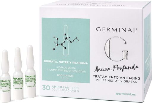 Germinal Tratamento Antienvelhecimento de A&ccedil;&atilde;o Profunda FPS 30 30 Ampolas