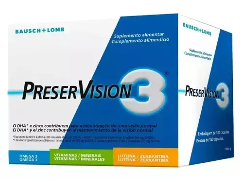 Bausch Lomb Preserva&ccedil;&atilde;o 3 180 C&aacute;psulas