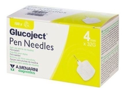 Menarini Agulha de insulina Glucoject 32gx4mm 100 unidades