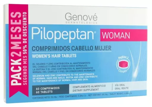 Suplemento alimentar antiqueda de cabelo Pilopeptan 60 comprimidos