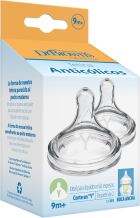 Op&ccedil;&otilde;es Preemie Flow Silicone Tetinas Boca Larga Y 9M+ 2 unidades