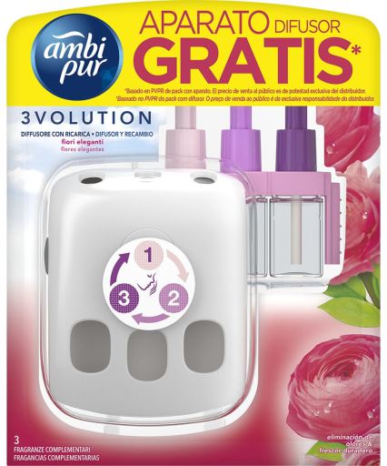 3Volution Elegant Flowers Refil de ambientador de 21 ml + dispositivo