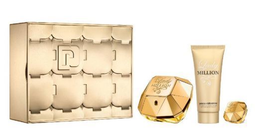 Eau de Parfum Lady Million 80 ml + Miniatura 5ml + Lo&ccedil;&atilde;o 100 ml
