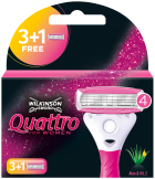 Máquina de depilação Quattro para mulheres 3 + 1 carregador