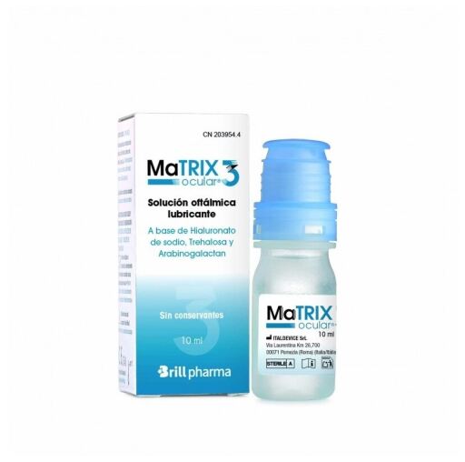 Brill Pharma Lubrificante Ocular Matrix Solu&ccedil;&atilde;o Oft&aacute;lmica 3 10 ml