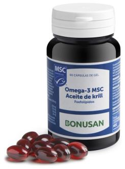 Bonusan &Ocirc;mega 3 MSC &Oacute;leo de Krill 60 C&aacute;psulas de Gelatina