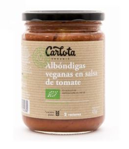 Carlota Organic Alm&ocirc;ndegas Veganas em Molho de Tomate 425 gr