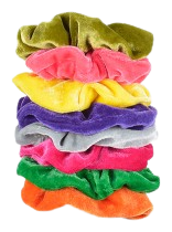 Bifull Faixa de cabelo Veludo Color Scrunchie 8 unidades
