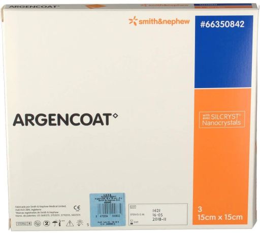 Curativo Argencoat 15 X 15 cm 3 Unidades