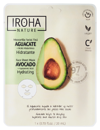 Máscara hidratante de abacate + ácido hialurônico 20 ml