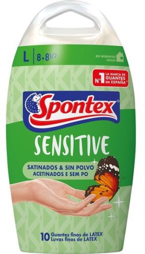 Spontex Latex Sensitive Guantes Satinados Sin Polvo Talla S