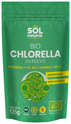 Sol Natural Chlorella em p&oacute; org&acirc;nico 125 gr