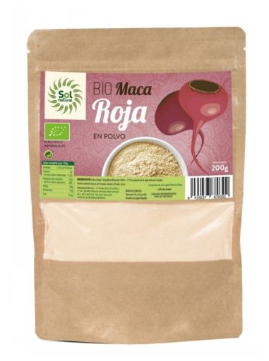 Maca vermelha org&acirc;nica em p&oacute; 200 gr