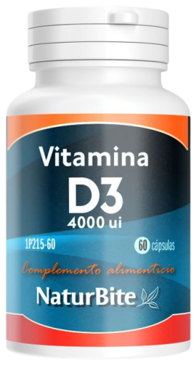 Naturbite Vitamina D3 4000 UI 60 p&eacute;rolas