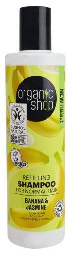 Organic Shop Shampoo de preenchimento de banana e jasmim