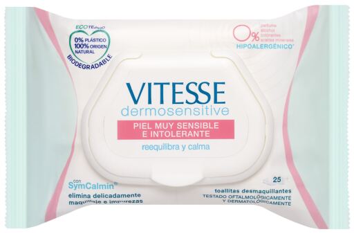 Vitesse Toalhitas Dermo Sensitive Pele Muito Sens&iacute;vel 25 unidades