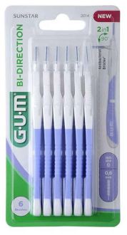 Gum Escova Interdental Bi Dire&ccedil;&atilde;o XS 0,6mm 6 Unidades