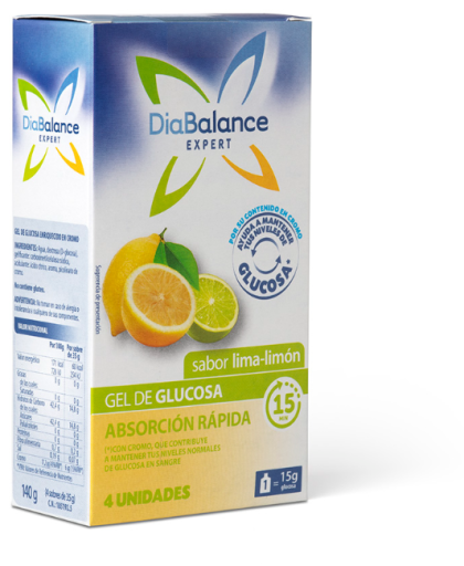 Diabalance Diabalance Expert Glucose Gel Sabor Lima-Lim&atilde;o 4 Unidades