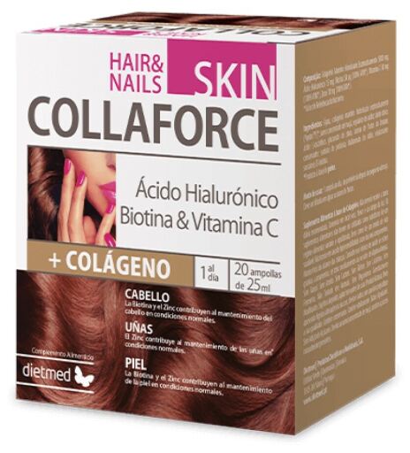 Collaforce Skin Hair &amp; Nails 20 Ampolas