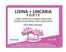 Integralia Lisina + Uncaria Forte 60 C&aacute;psulas