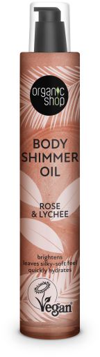 Organic Shop Body Shimmer Oil Rosa e Lichia 100 ml