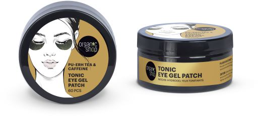 Organic Shop Adesivo tonificante para os olhos com ch&aacute; Pu-Erh e cafe&iacute;na 60 unidades