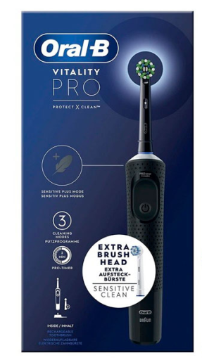 Escova de Dentes El&eacute;trica Vitality Pro Preta 1 Unidade