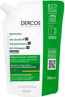 Dercos Shampoo Anticaspa Cabelo Seco Eco Recarga 500 ml