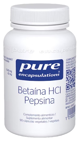 Pure Encapsulations Beta&iacute;na HCl Pepsina 90 C&aacute;psulas