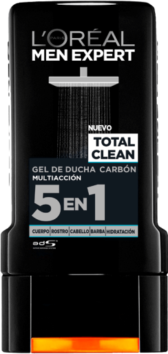 L'Or&eacute;al Paris Gel de banho masculino Expert Pure Carbon 5 em 1 400 ml