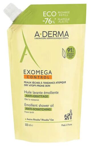 A-DERMA &Oacute;leo de banho Exomega Control Eco Recharge 500 ml