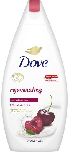 Gel de banho rejuvenescedor com leite de cereja e chia 450 ml