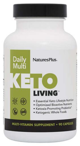 NaturesPlus Multivitam&iacute;nico Di&aacute;rio Keto Living - 90 C&aacute;psulas