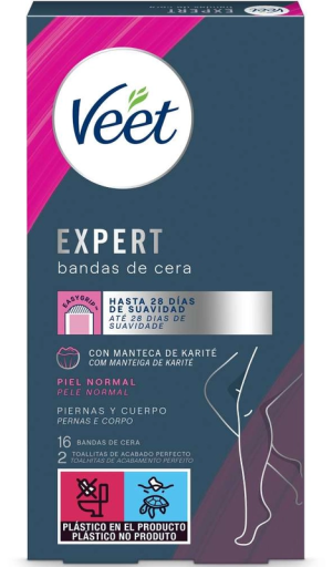 Expert Body Tiras de Cera Depilat&oacute;ria 16 Unidades