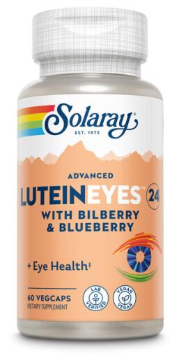 Solaray Lute&iacute;na para os Olhos 24 Avan&ccedil;ado 24 mg 60 C&aacute;psulas