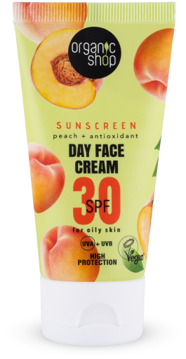 Protetor Solar Creme de Dia Facial com P&ecirc;ssego FPS 30 50 ml