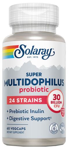Solaray Super Multidophilus 24 Strain 30 Bilh&otilde;es de UFC 60 C&aacute;psulas Vegetais
