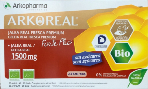 Arkopharma Arkoreal Fresh Royal Jelly 20 Ampolas 1500 mg