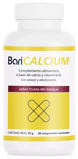 Bariatricline Comprimidos mastig&aacute;veis de baric&aacute;lcio 60