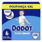 Fraldas Secas para Bebés Tamanho XXL 6 de 13 a 19 Kg 128 Unidades