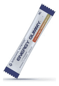 Gomas energ&eacute;ticas sem cafe&iacute;na sabor morango e kiwi, 30 g