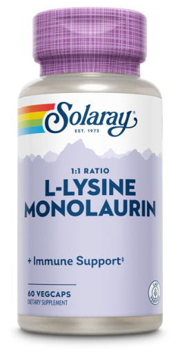 Solaray L-lisina e monolaurina, 60 c&aacute;psulas