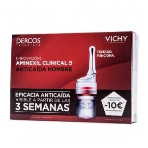 Dercos Aminexil Clinical 5 Tratamento Antiqueda Masculino 21x6 ml