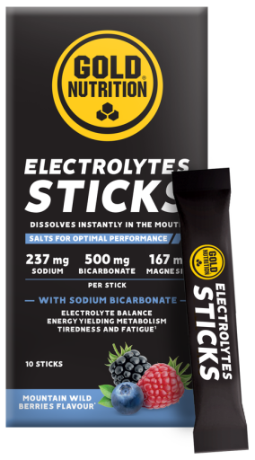 GoldNutrition Eletr&oacute;litos Frutas Silvestres 10 Sticks