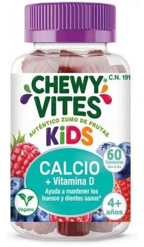 Chewy Vites C&aacute;lcio+Vitamina D Infantil 60 Unidades