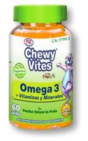 Chewy Vites &Ocirc;mega 3 Infantil 60 Unidades